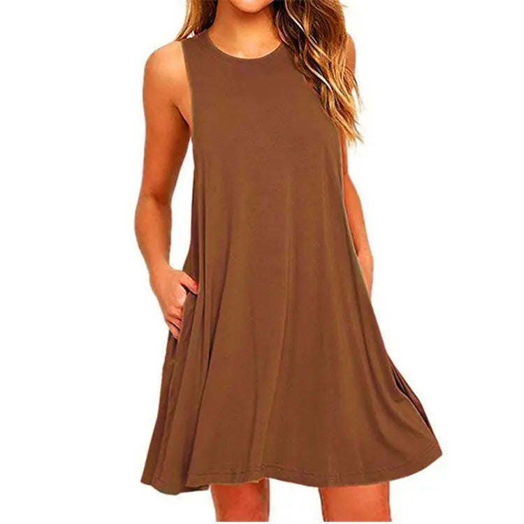 Casual Beach Dress, With Pockets