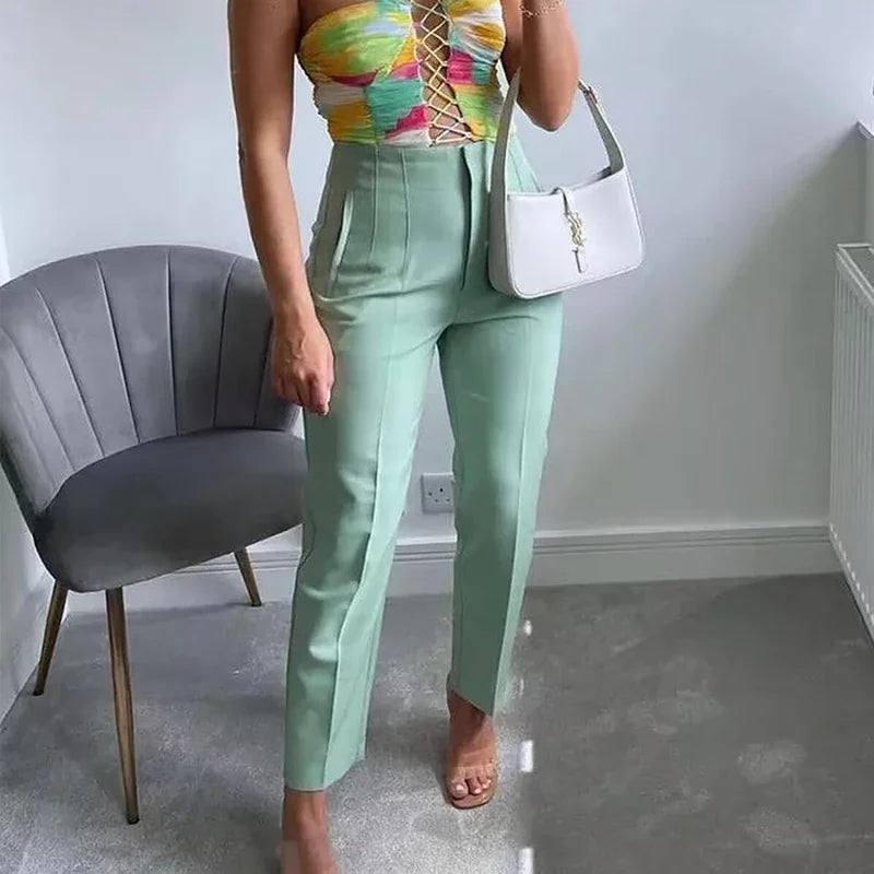 High Waist Pencil Trousers