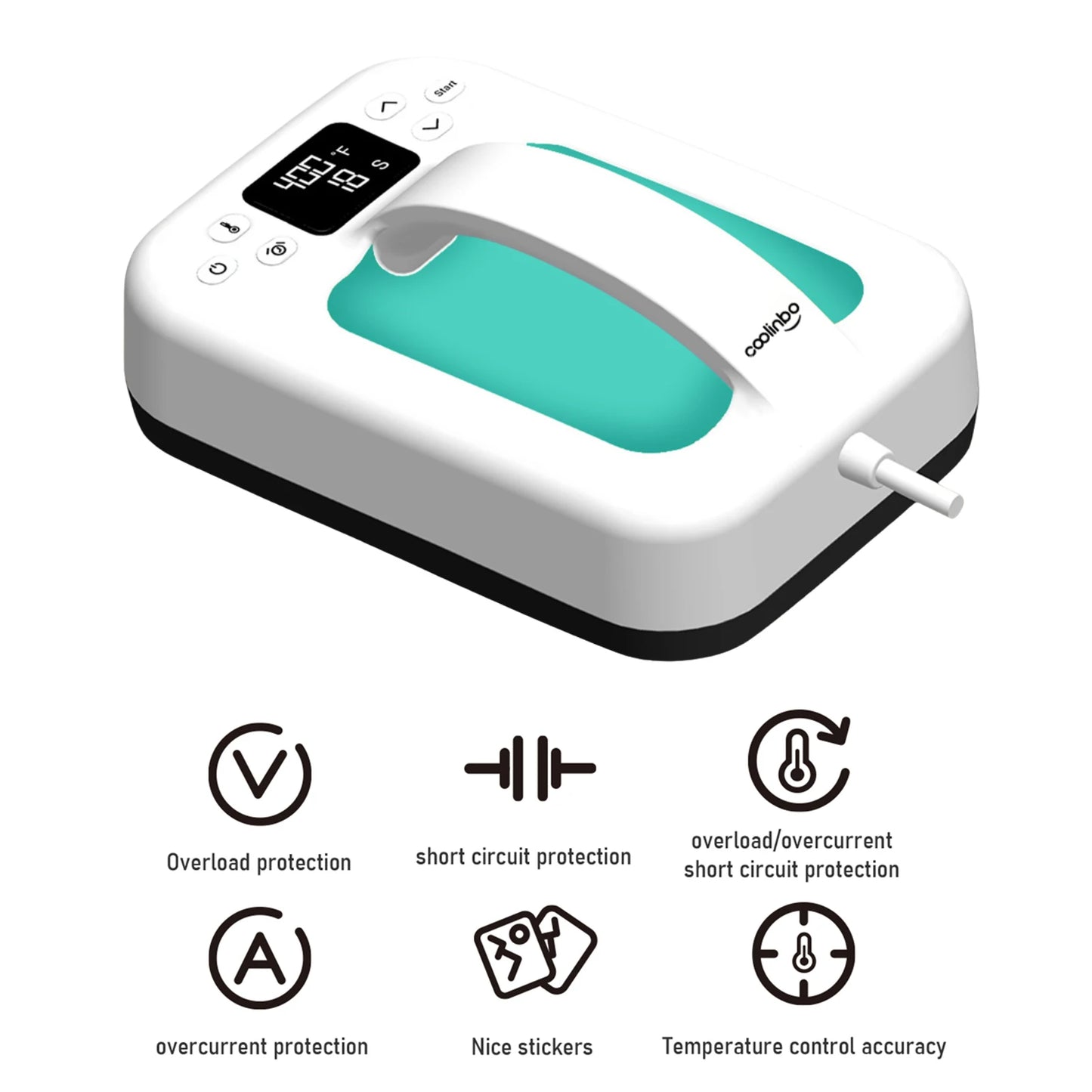 Handheld Portable Heat Transfer Machine With Adjustable Temperature Timer