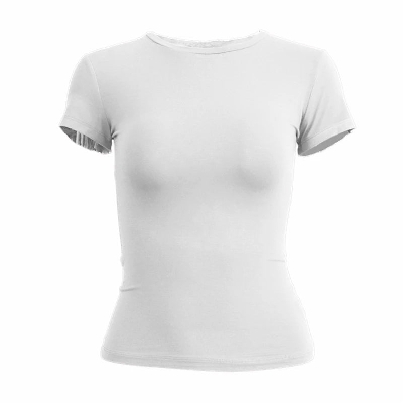 Short Sleeve T-shirt Slim Fit O-Neck Knitted