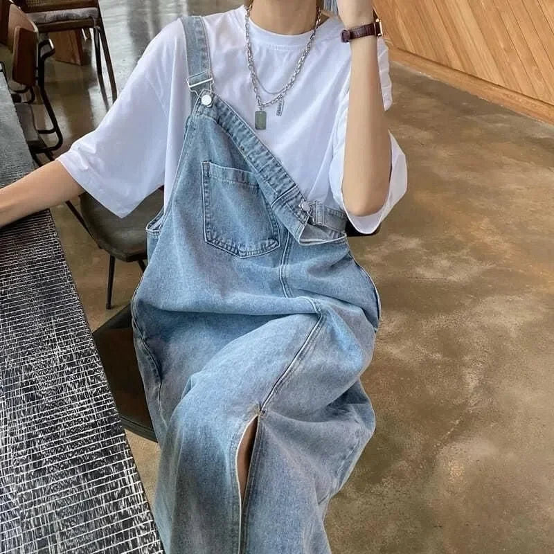 Denim Overall Sleeveless Dress