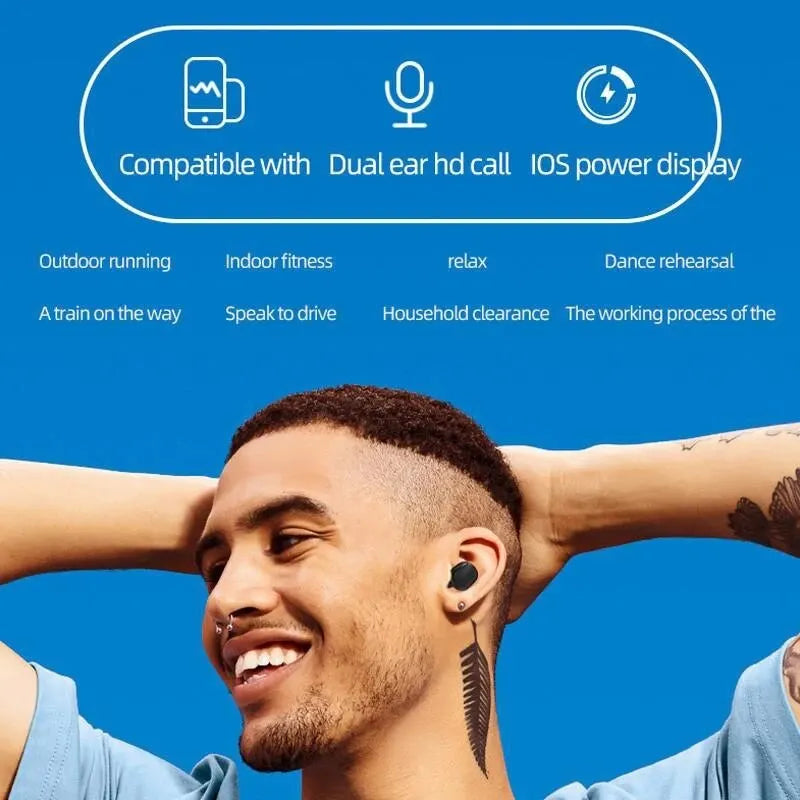 Wireless Bluetooth Headset, Noise Cancelling Earphones