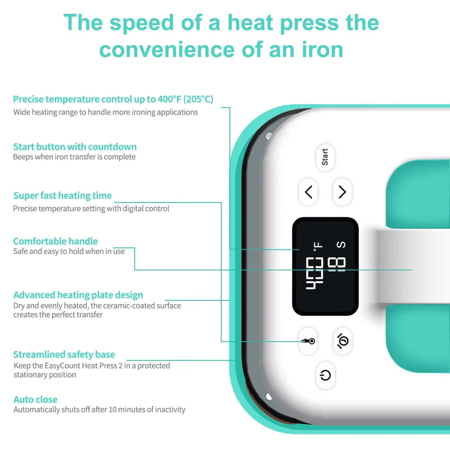 Handheld Portable Heat Transfer Machine With Adjustable Temperature Timer