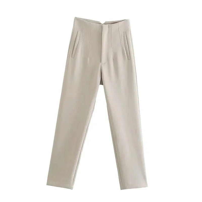 High Waist Pencil Trousers