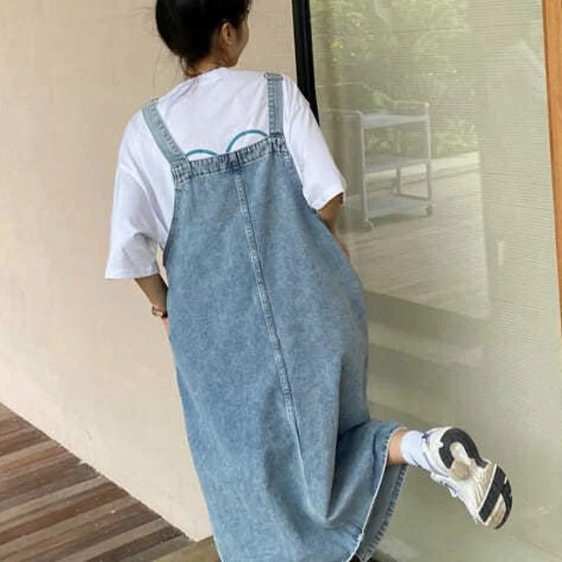 Denim Overall Sleeveless Dress