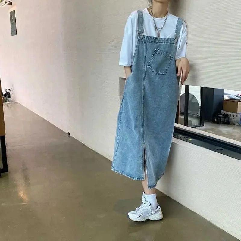 Denim Overall Sleeveless Dress