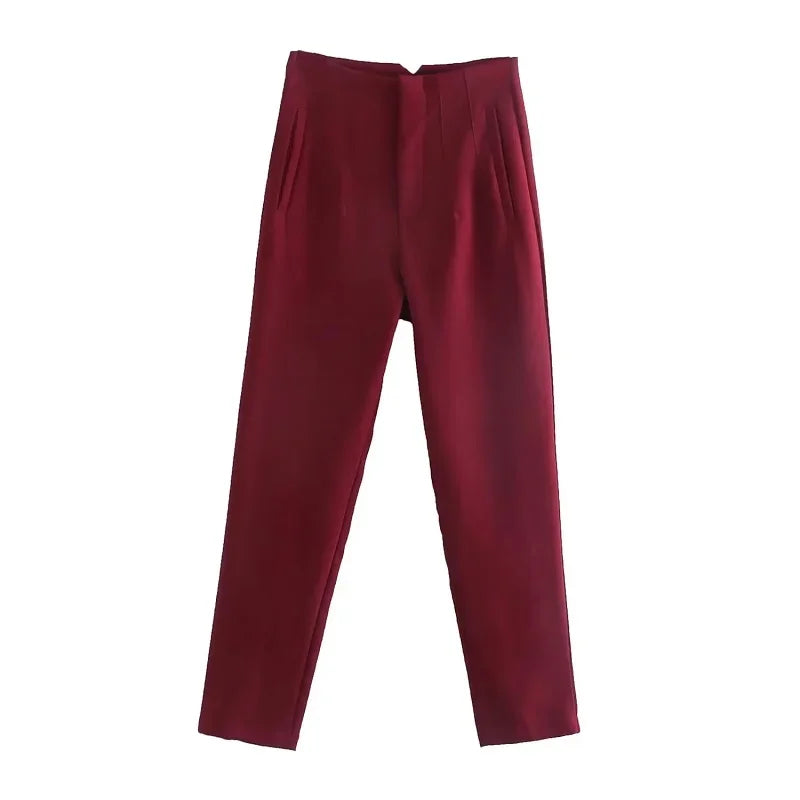 High Waist Pencil Trousers