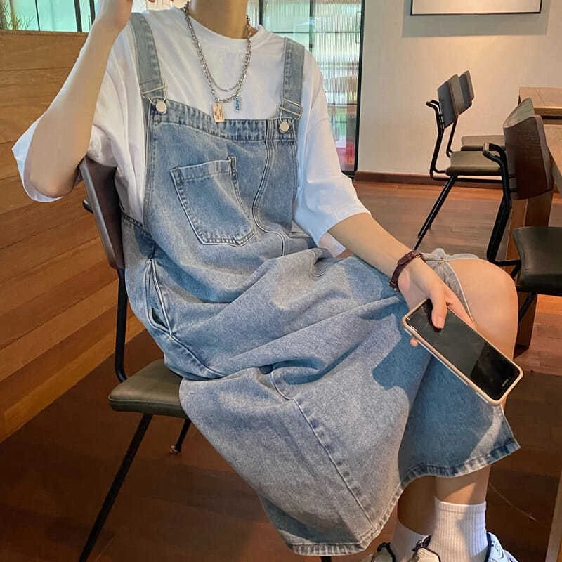 Denim Overall Sleeveless Dress